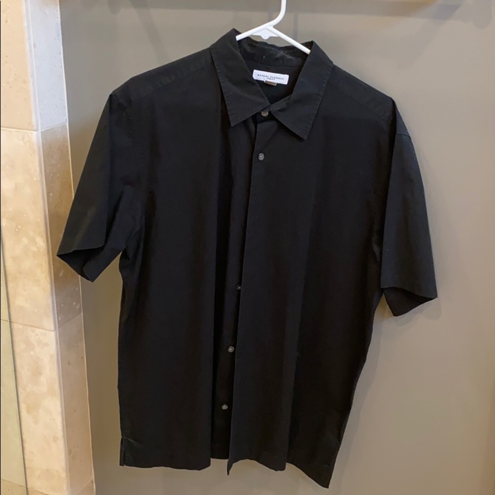 Banana Republic men’s black slim fit short sleeve